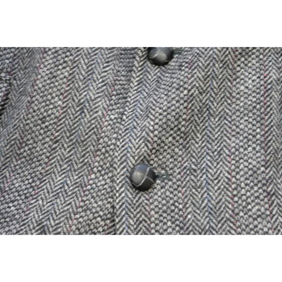 VTG Savile Row Tweed Handwoven Herringbone Wool Blazer Sports Jacket Mens 46 L - Picture 8 of 11